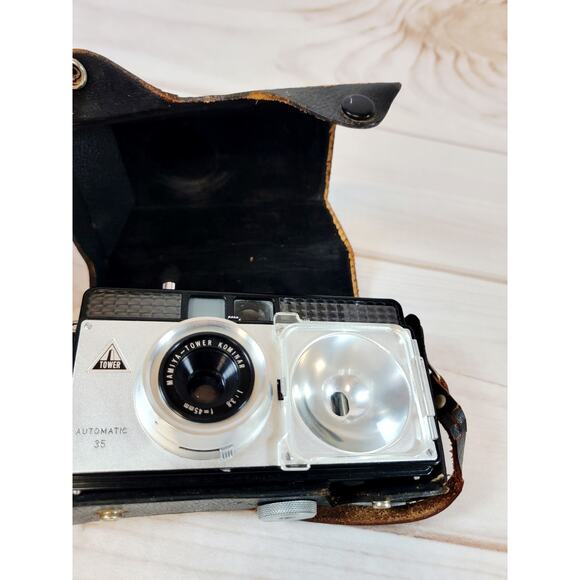 TOWER 39 Mamiya - Kominar 35mm Automatic FILM CAMERA w/ CASE made Japan Untested - Picture 15 of 16